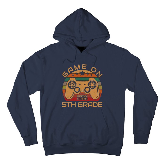 Game On 5th Grade First Day Gamer Gift Back to School Hoodie