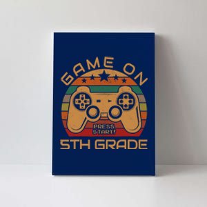 Game On 5th Grade First Day Gamer Gift Back to School Canvas