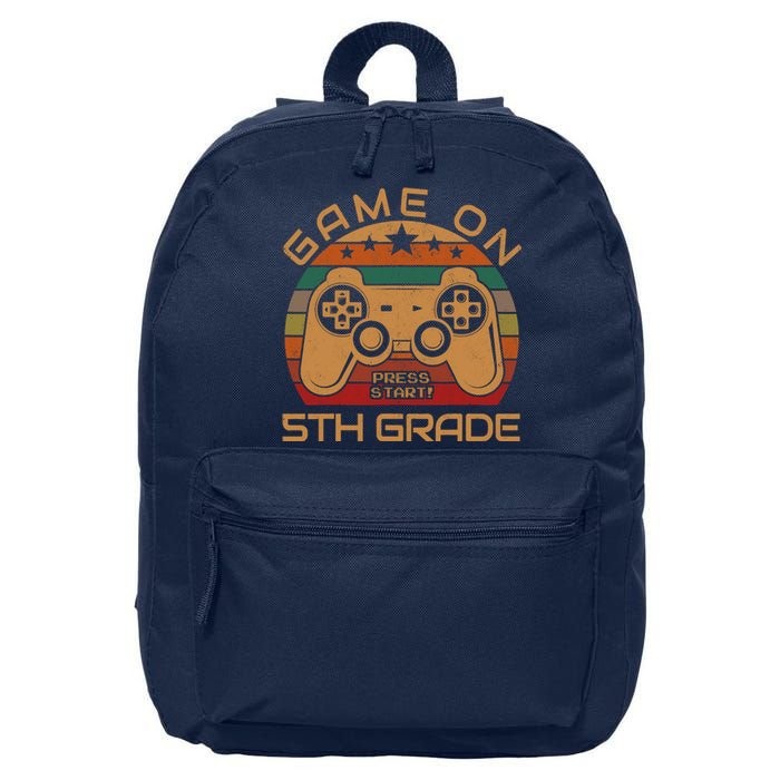 Game On 5th Grade First Day Gamer Gift Back to School 16 in Basic Backpack