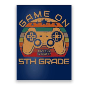 Game On 5th Grade First Day Gamer Gift Back to School Poster