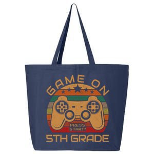 Game On 5th Grade First Day Gamer Gift Back to School 25L Jumbo Tote