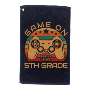 Game On 5th Grade First Day Gamer Gift Back to School Platinum Collection Golf Towel