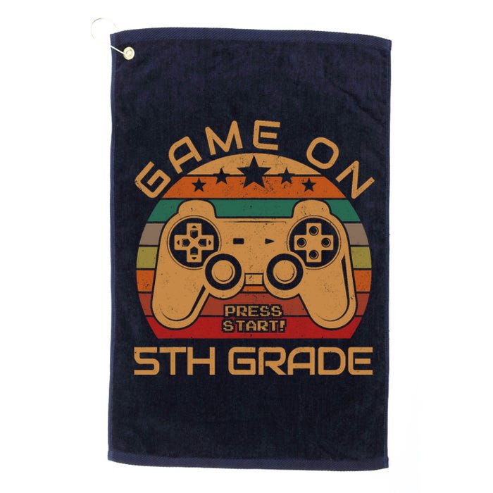 Game On 5th Grade First Day Gamer Gift Back to School Platinum Collection Golf Towel