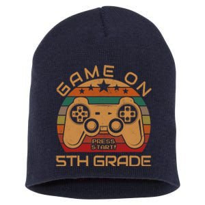 Game On 5th Grade First Day Gamer Gift Back to School Short Acrylic Beanie