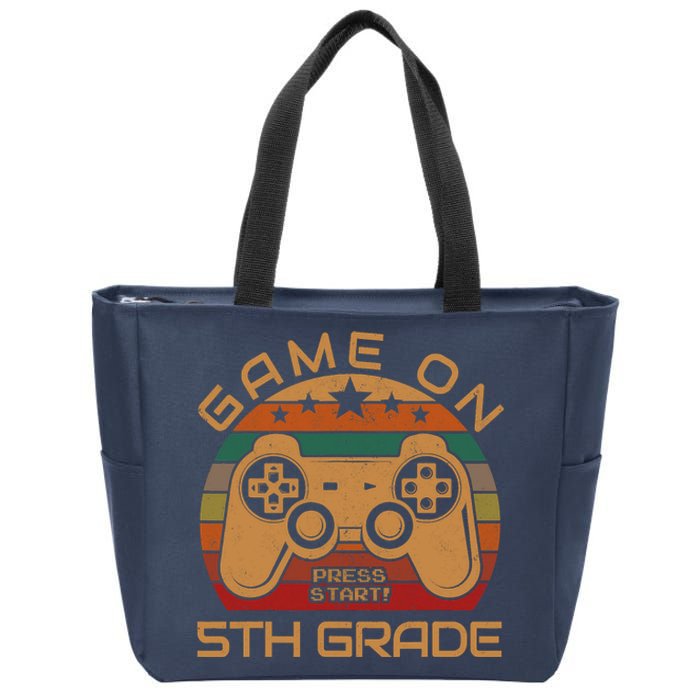 Game On 5th Grade First Day Gamer Gift Back to School Zip Tote Bag