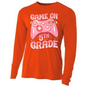 Game On 5Th Grade Back To School 5Th Grade Video Games Funny Gift Cooling Performance Long Sleeve Crew