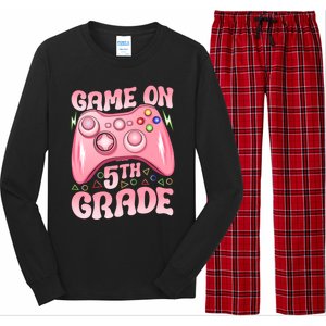 Game On 5Th Grade Back To School 5Th Grade Video Games Funny Gift Long Sleeve Pajama Set