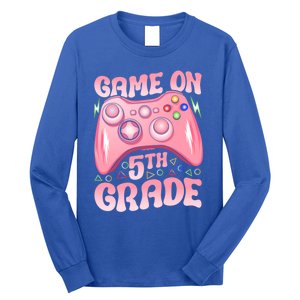 Game On 5Th Grade Back To School 5Th Grade Video Games Funny Gift Long Sleeve Shirt