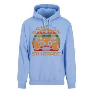 Game On 5th Grade First Day Gamer Gift Back To School Unisex Surf Hoodie