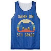 Game On 5Th Grade Gift 5Th Graders Gamers Back To School Cool Gift Mesh Reversible Basketball Jersey Tank