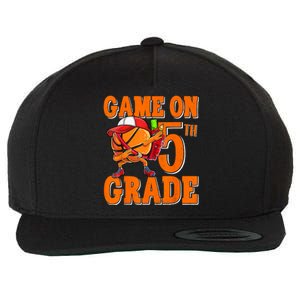 Game On 5th Grade Basketball Dabbing Retro Player Wool Snapback Cap