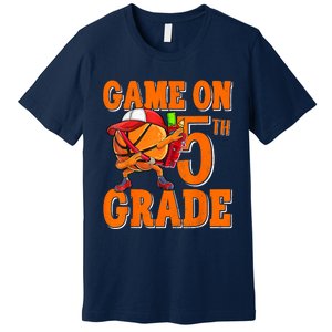 Game On 5th Grade Basketball Dabbing Retro Player Premium T-Shirt