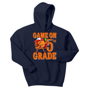 Game On 5th Grade Basketball Dabbing Retro Player Kids Hoodie