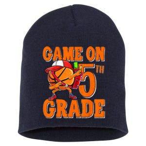 Game On 5th Grade Basketball Dabbing Retro Player Short Acrylic Beanie