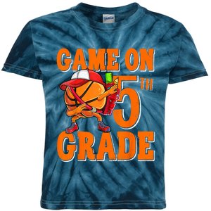 Game On 5th Grade Basketball Dabbing Retro Player Kids Tie-Dye T-Shirt