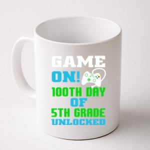 Game On 5Th Grade Unlocked Video Game Lover 100Th Days Funny Gift Coffee Mug