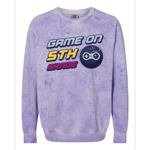 Game On 5Th Grade Back To School Gift Gamer Student Gift Colorblast Crewneck Sweatshirt