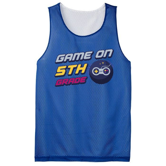 Game On 5Th Grade Back To School Gift Gamer Student Gift Mesh Reversible Basketball Jersey Tank