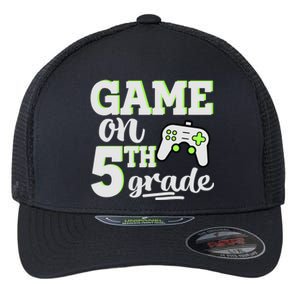 Game On 5Th Grade Gift Flexfit Unipanel Trucker Cap