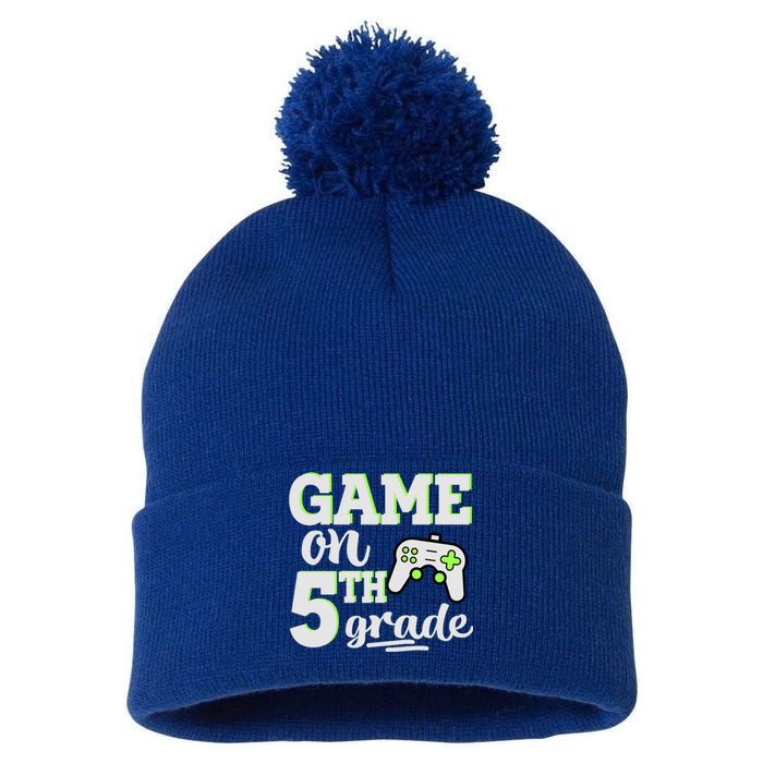 Game On 5Th Grade Gift Pom Pom 12in Knit Beanie