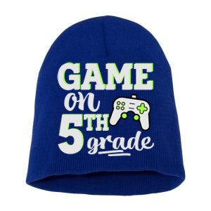 Game On 5Th Grade Gift Short Acrylic Beanie