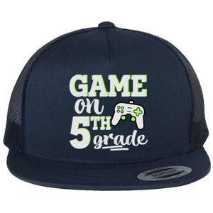 Game On 5Th Grade Gift Flat Bill Trucker Hat