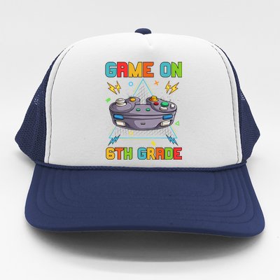 Game On 6Th Grade Funny Back To School 6Th Grade Video Games Gift Trucker Hat