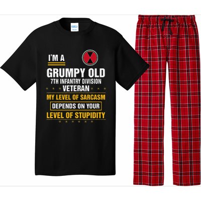 Grumpy Old 7th Infantry Division Veteran Father Day Pajama Set