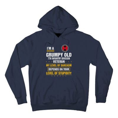 Grumpy Old 7th Infantry Division Veteran Father Day Tall Hoodie