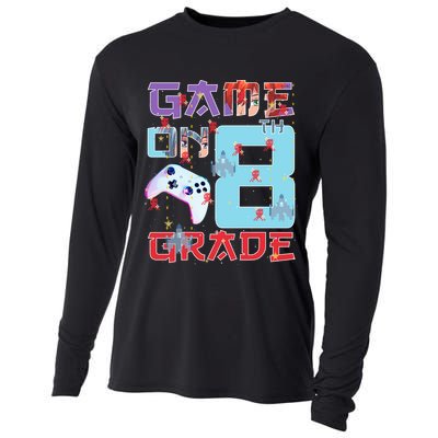 Game On 8Th Eight Grade 8Th Grade First Day Of School Meaningful Gift Cooling Performance Long Sleeve Crew