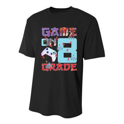 Game On 8Th Eight Grade 8Th Grade First Day Of School Meaningful Gift Youth Performance Sprint T-Shirt