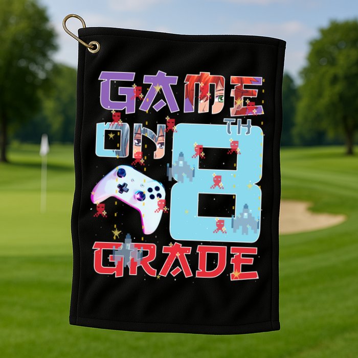 Game On 8Th Eight Grade 8Th Grade First Day Of School Meaningful Gift Golf Towel