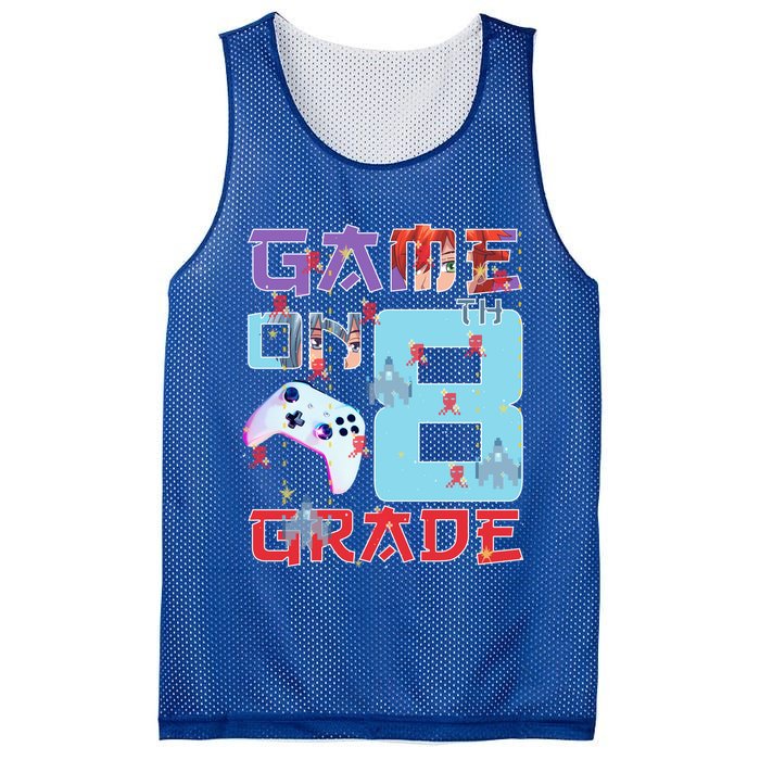 Game On 8Th Eight Grade 8Th Grade First Day Of School Meaningful Gift Mesh Reversible Basketball Jersey Tank
