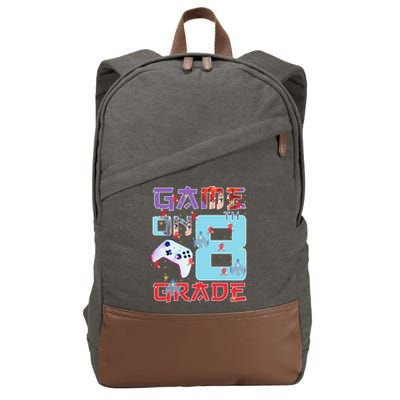 Game On 8Th Eight Grade 8Th Grade First Day Of School Meaningful Gift Cotton Canvas Backpack
