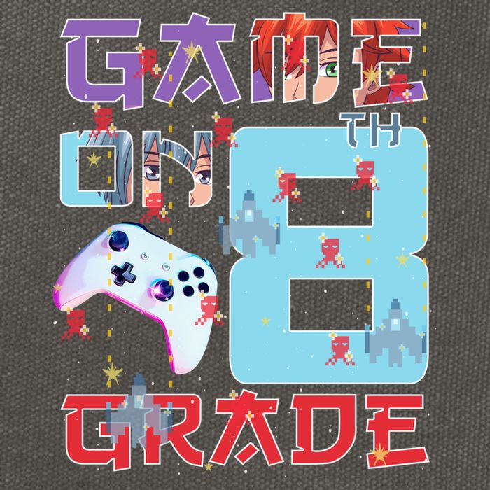 Game On 8Th Eight Grade 8Th Grade First Day Of School Meaningful Gift Cotton Canvas Backpack