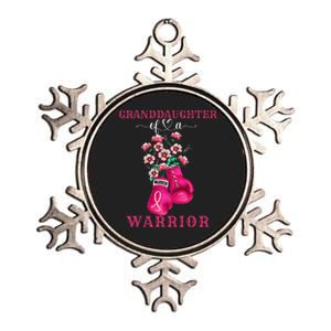 Granddaughter Of A Warrior Breast Cancer Awareness Support Metallic Star Ornament