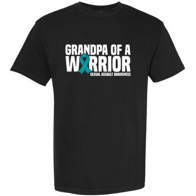 Grandpa Of A Warrior Sexual Assault Awareness Gift Garment-Dyed Heavyweight T-Shirt