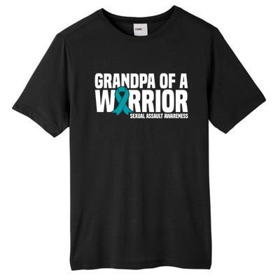 Grandpa Of A Warrior Sexual Assault Awareness Gift Tall Fusion ChromaSoft Performance T-Shirt