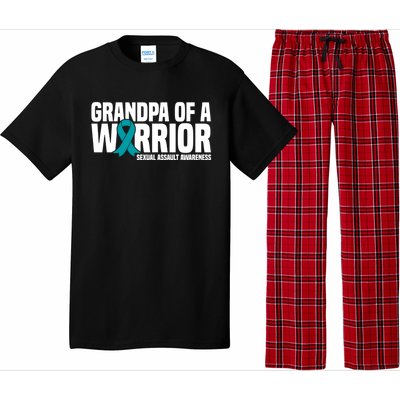 Grandpa Of A Warrior Sexual Assault Awareness Gift Pajama Set