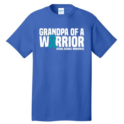 Grandpa Of A Warrior Sexual Assault Awareness Gift Tall T-Shirt