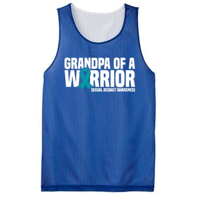 Grandpa Of A Warrior Sexual Assault Awareness Gift Mesh Reversible Basketball Jersey Tank