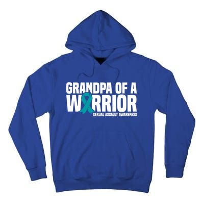 Grandpa Of A Warrior Sexual Assault Awareness Gift Tall Hoodie