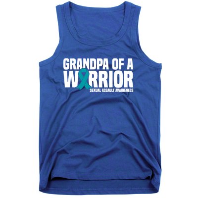 Grandpa Of A Warrior Sexual Assault Awareness Gift Tank Top