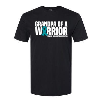 Grandpa Of A Warrior Sexual Assault Awareness Gift Softstyle CVC T-Shirt