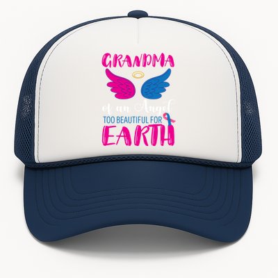 Grandma Of An Angel Miscarriage Awareness Infant Loss Gift Trucker Hat