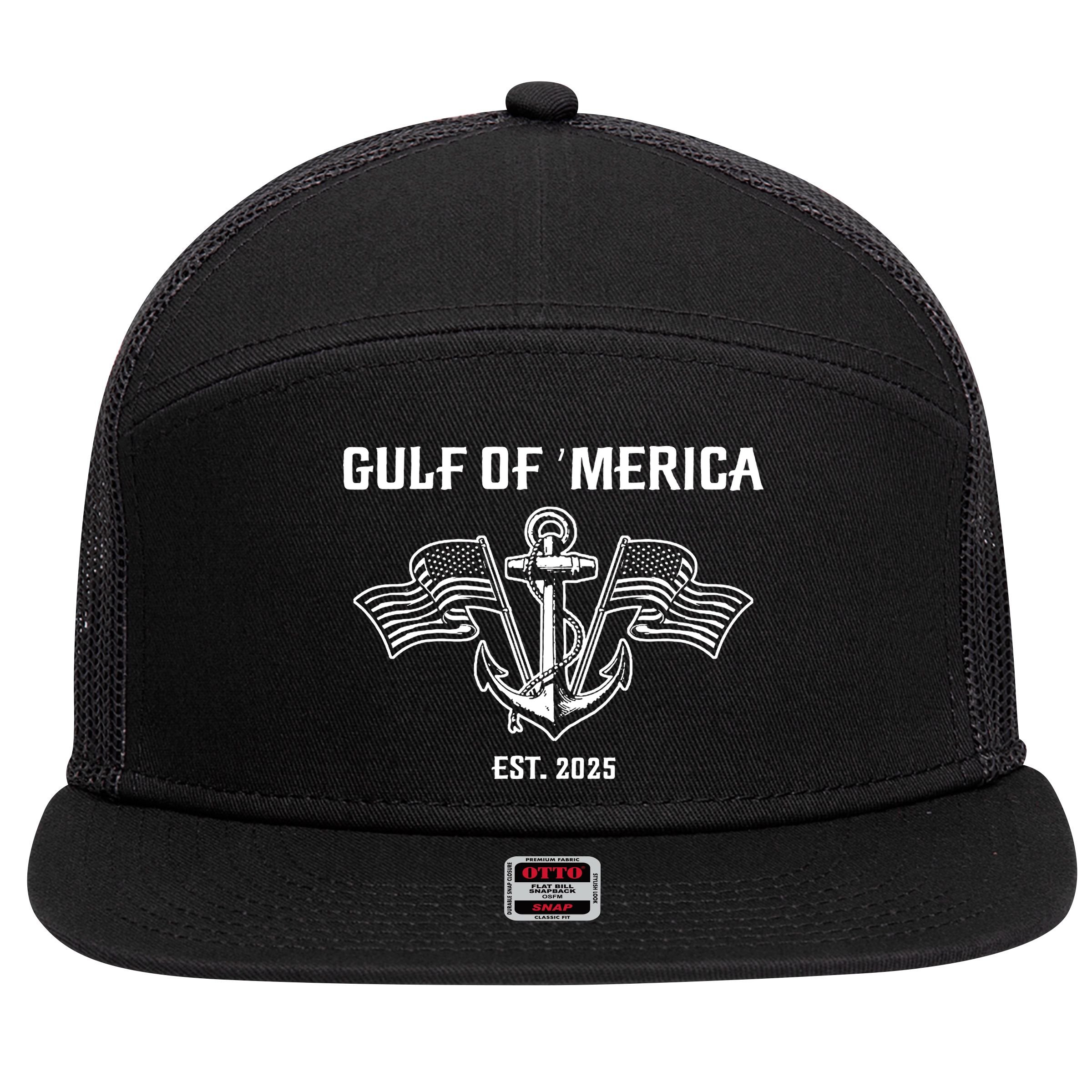 Gulf Of America 7 Panel Mesh Trucker Snapback Hat
