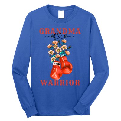 Grandma Of A Warrior Ney Cancer Awareness Support Squad Gift Long Sleeve Shirt