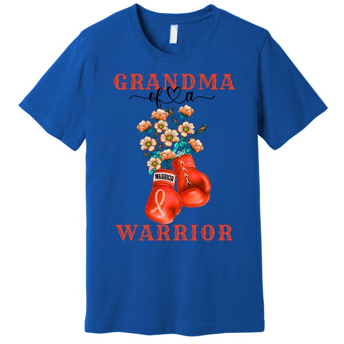 Grandma Of A Warrior Ney Cancer Awareness Support Squad Gift Premium T-Shirt