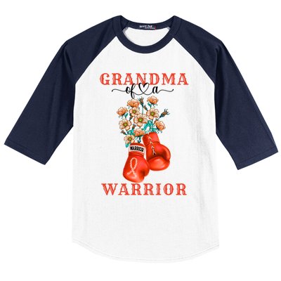 Grandma Of A Warrior Ney Cancer Awareness Support Squad Gift Baseball Sleeve Shirt