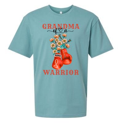 Grandma Of A Warrior Ney Cancer Awareness Support Squad Gift Sueded Cloud Jersey T-Shirt